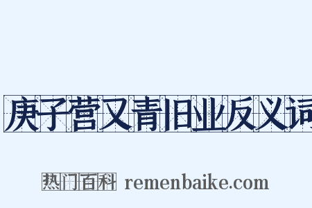庚子营又青旧业反义词是什么意思的图片